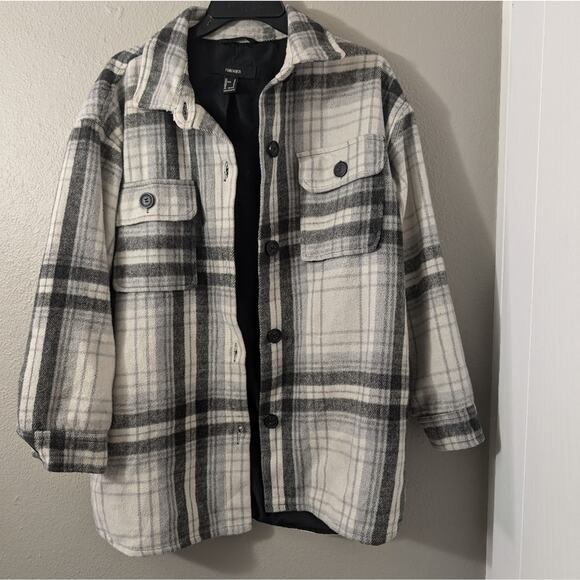 Forever 21 Plaid Shacket Shirt Jacket - Picture 1 of 2